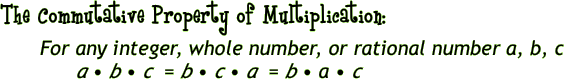 The Commutative Property of Multiplication: 